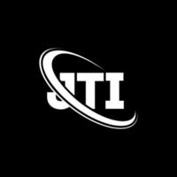 jti-Logo. jti Brief. JTI-Brief-Logo-Design. Initialen jti-Logo verbunden mit Kreis und Monogramm-Logo in Großbuchstaben. jti Typografie für Technologie-, Geschäfts- und Immobilienmarke. vektor