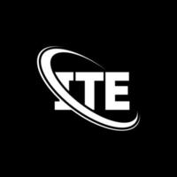 ites logotyp. ite brev. ite brev logotyp design. initialer ite logotyp länkad med cirkel och versaler monogram logotyp. ite typografi för teknik, företag och fastighetsmärke. vektor