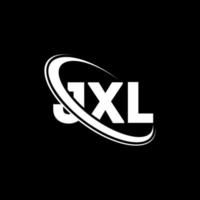 jxl logotyp. jxl bokstav. jxl bokstavslogotypdesign. initialer jxl logotyp länkad med cirkel och versaler monogram logotyp. jxl typografi för teknik, företag och fastighetsmärke. vektor