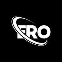 Ero-Logo. Ero-Brief. Ero-Buchstaben-Logo-Design. Initialen Ero-Logo verbunden mit Kreis und Monogramm-Logo in Großbuchstaben. ero-typografie für technologie-, geschäfts- und immobilienmarke. vektor