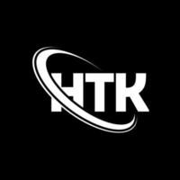 htk-Logo. htk-Brief. htk-Brief-Logo-Design. Initialen htk-Logo, verbunden mit Kreis und Monogramm-Logo in Großbuchstaben. htk-typografie für technologie-, geschäfts- und immobilienmarke. vektor