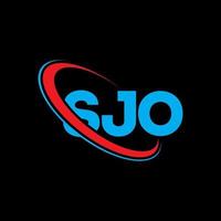 sjo logotyp. sjo brev. sjo brev logotyp design. initialer sjo logotyp länkad med cirkel och versaler monogram logotyp. sjo typografi för teknik, företag och fastighetsmärke. vektor