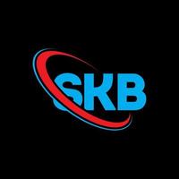 skb logotyp. skb brev. skb bokstavslogotypdesign. initialer skb logotyp länkad med cirkel och versaler monogram logotyp. skb typografi för teknik, företag och fastighetsmärke. vektor