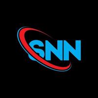 snn-Logo. sn Brief. snn-Buchstaben-Logo-Design. Initialen snn-Logo verbunden mit Kreis und Monogramm-Logo in Großbuchstaben. snn typografie für technologie, business und immobilienmarke. vektor