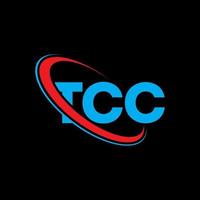 tcc-Logo. Tcc-Brief. tcc-Brief-Logo-Design. Initialen tcc-Logo verbunden mit Kreis und Monogramm-Logo in Großbuchstaben. tcc-typografie für technologie-, geschäfts- und immobilienmarke. vektor