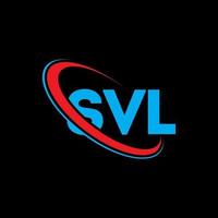 svl logotyp. svl brev. svl bokstavslogotypdesign. initialer svl logotyp länkad med cirkel och versaler monogram logotyp. svl typografi för teknik, företag och fastighetsmärke. vektor