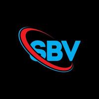 sbv-Logo. sbv brief. sbv-Brief-Logo-Design. Initialen SBV-Logo verbunden mit Kreis und Monogramm-Logo in Großbuchstaben. sbv typografie für technik-, business- und immobilienmarke. vektor