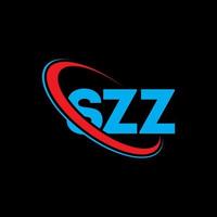 szz logotyp. szz brev. szz bokstavslogotypdesign. initialer szz logotyp länkad med cirkel och versaler monogram logotyp. szz typografi för teknik, affärs- och fastighetsmärke. vektor