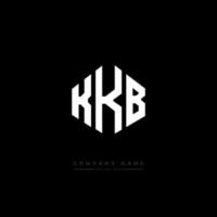 kkb-Buchstaben-Logo-Design mit Polygonform. kkb Polygon- und Würfelform-Logo-Design. kkb Sechseck-Vektor-Logo-Vorlage in weißen und schwarzen Farben. kkb-monogramm, geschäfts- und immobilienlogo. vektor