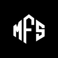 mfs bokstavslogotypdesign med polygonform. mfs polygon och kubformad logotypdesign. mfs hexagon vektor logotyp mall vita och svarta färger. mfs monogram, affärs- och fastighetslogotyp.