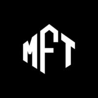 mft-Buchstaben-Logo-Design mit Polygonform. mft Polygon- und Würfelform-Logo-Design. mft Sechseck-Vektor-Logo-Vorlage in weißen und schwarzen Farben. mft-monogramm, geschäfts- und immobilienlogo. vektor