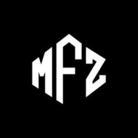 mfz-Brief-Logo-Design mit Polygonform. mfz Logo-Design in Polygon- und Würfelform. mfz Sechseck-Vektor-Logo-Vorlage in weißen und schwarzen Farben. mfz-monogramm, geschäfts- und immobilienlogo. vektor