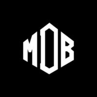 mdb-Buchstaben-Logo-Design mit Polygonform. MDB-Polygon- und Würfelform-Logo-Design. MDB Sechseck-Vektor-Logo-Vorlage in weißen und schwarzen Farben. MDB-Monogramm, Geschäfts- und Immobilienlogo. vektor