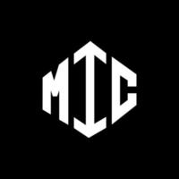 Mic-Buchstaben-Logo-Design mit Polygonform. Mic-Polygon- und Würfelform-Logo-Design. Mic-Sechseck-Vektor-Logo-Vorlage in weißen und schwarzen Farben. mic-monogramm, geschäfts- und immobilienlogo. vektor
