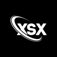 xsx logotyp. xsx bokstav. xsx bokstavslogotypdesign. initialer xsx logotyp länkad med cirkel och versaler monogram logotyp. xsx typografi för teknik, företag och fastighetsmärke. vektor