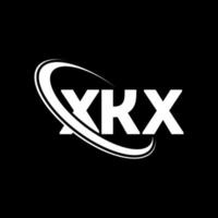 xkx logotyp. xkx bokstav. xkx bokstavslogotypdesign. initialer xkx logotyp länkad med cirkel och versaler monogram logotyp. xkx typografi för teknik, företag och fastighetsmärke. vektor