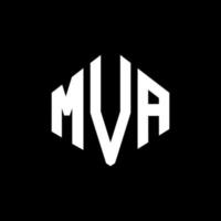 mva-Buchstaben-Logo-Design mit Polygonform. MVA-Polygon- und Würfelform-Logo-Design. mva Sechseck-Vektor-Logo-Vorlage in weißen und schwarzen Farben. mva-monogramm, geschäfts- und immobilienlogo. vektor