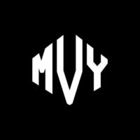 Mvy-Buchstaben-Logo-Design mit Polygonform. mvy Polygon- und Würfelform-Logo-Design. Mvy Sechseck-Vektor-Logo-Vorlage in weißen und schwarzen Farben. mvy Monogramm, Geschäfts- und Immobilienlogo. vektor