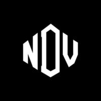 ndv-Buchstaben-Logo-Design mit Polygonform. ndv-polygon- und würfelform-logo-design. ndv Sechseck-Vektor-Logo-Vorlage in weißen und schwarzen Farben. ndv-monogramm, geschäfts- und immobilienlogo. vektor