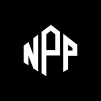 npp-Buchstaben-Logo-Design mit Polygonform. npp Polygon- und Würfelform-Logo-Design. npp Sechseck-Vektor-Logo-Vorlage in weißen und schwarzen Farben. npp-monogramm, geschäfts- und immobilienlogo. vektor