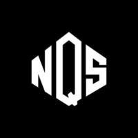 nqs-Buchstaben-Logo-Design mit Polygonform. nqs Logo-Design in Polygon- und Würfelform. nqs Sechseck-Vektor-Logo-Vorlage in weißen und schwarzen Farben. nqs monogramm, geschäfts- und immobilienlogo. vektor