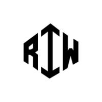 riw-Buchstaben-Logo-Design mit Polygonform. riw polygon und würfelform logo design. riw Sechseck-Vektor-Logo-Vorlage in weißen und schwarzen Farben. riw monogramm, geschäfts- und immobilienlogo. vektor