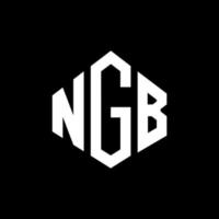 ngb bokstavslogotypdesign med polygonform. ngb polygon och kubform logotypdesign. ngb hexagon vektor logotyp mall vita och svarta färger. ngb monogram, affärs- och fastighetslogotyp.