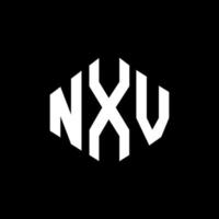 nxv-Buchstaben-Logo-Design mit Polygonform. nxv Polygon- und Würfelform-Logo-Design. nxv Sechseck-Vektor-Logo-Vorlage in weißen und schwarzen Farben. nxv-Monogramm, Geschäfts- und Immobilienlogo. vektor