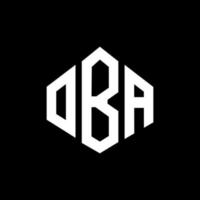 oba-Buchstaben-Logo-Design mit Polygonform. oba-polygon- und würfelform-logo-design. oba Sechseck-Vektor-Logo-Vorlage in weißen und schwarzen Farben. oba-monogramm, geschäfts- und immobilienlogo. vektor