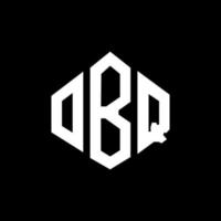 obq-Buchstaben-Logo-Design mit Polygonform. obq Polygon- und Würfelform-Logo-Design. obq Sechseck-Vektor-Logo-Vorlage in weißen und schwarzen Farben. obq-monogramm, geschäfts- und immobilienlogo. vektor