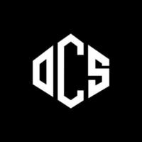 ocs-Buchstaben-Logo-Design mit Polygonform. ocs Polygon- und Würfelform-Logo-Design. ocs Sechseck-Vektor-Logo-Vorlage in weißen und schwarzen Farben. ocs-monogramm, geschäfts- und immobilienlogo. vektor