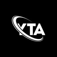 yta logotyp. yta brev. yta brev logotyp design. initialer yta logotyp länkad med cirkel och versaler monogram logotyp. yta typografi för teknik, företag och fastighetsmärke. vektor