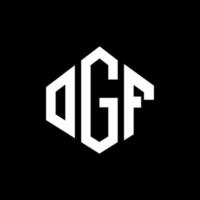 ogf-Buchstaben-Logo-Design mit Polygonform. ogf Polygon- und Würfelform-Logo-Design. ogf Sechseck-Vektor-Logo-Vorlage in weißen und schwarzen Farben. ogf-monogramm, geschäfts- und immobilienlogo. vektor