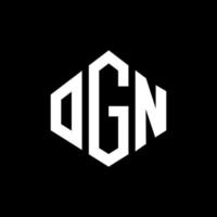 ogn-Buchstaben-Logo-Design mit Polygonform. ogn Polygon- und Würfelform-Logo-Design. ogn Sechseck-Vektor-Logo-Vorlage in weißen und schwarzen Farben. ogn-monogramm, geschäfts- und immobilienlogo. vektor