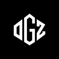 ogz-Buchstaben-Logo-Design mit Polygonform. ogz Polygon- und Würfelform-Logo-Design. ogz Sechseck-Vektor-Logo-Vorlage in weißen und schwarzen Farben. ogz-Monogramm, Geschäfts- und Immobilienlogo. vektor