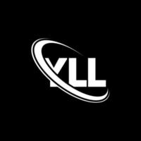 yll logotyp. yll brev. yll bokstavslogotypdesign. initialer yll logotyp länkad med cirkel och versaler monogram logotyp. yll typografi för teknik, företag och fastighetsmärke. vektor