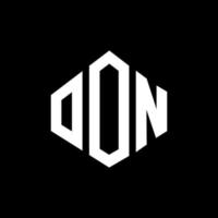 oon-Buchstaben-Logo-Design mit Polygonform. On-Polygon- und Würfelform-Logo-Design. oon Sechseck-Vektor-Logo-Vorlage in weißen und schwarzen Farben. on-monogramm, geschäfts- und immobilienlogo. vektor