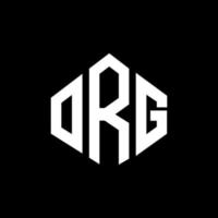 org brev logotyp design med polygon form. org polygon och kubform logotypdesign. org hexagon vektor logotyp mall vita och svarta färger. org monogram, affärs- och fastighetslogotyp.