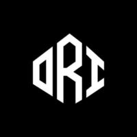 ori bokstavslogotypdesign med polygonform. ori polygon och kubformad logotypdesign. ori hexagon vektor logotyp mall vita och svarta färger. ori monogram, affärs- och fastighetslogotyp.