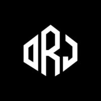 orj-Buchstaben-Logo-Design mit Polygonform. orj Logo-Design in Polygon- und Würfelform. Orj Sechseck-Vektor-Logo-Vorlage in weißen und schwarzen Farben. Orj-Monogramm, Geschäfts- und Immobilienlogo. vektor