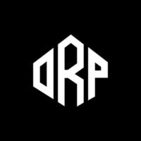 orp brev logotyp design med polygon form. orp polygon och kub form logotyp design. orp hexagon vektor logotyp mall vita och svarta färger. orp monogram, affärs- och fastighetslogotyp.