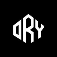 ory-Buchstaben-Logo-Design mit Polygonform. ory-Polygon- und Würfelform-Logo-Design. Ory Sechseck-Vektor-Logo-Vorlage in weißen und schwarzen Farben. ory-Monogramm, Geschäfts- und Immobilienlogo. vektor