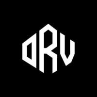 orv-Buchstaben-Logo-Design mit Polygonform. orv Polygon- und Würfelform-Logo-Design. Orv Sechseck-Vektor-Logo-Vorlage in weißen und schwarzen Farben. orv monogramm, geschäfts- und immobilienlogo. vektor