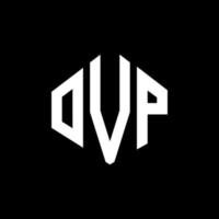 OVP-Brief-Logo-Design mit Polygonform. OVP Polygon- und Würfelform-Logo-Design. ovp Hexagon-Vektor-Logo-Vorlage in weißen und schwarzen Farben. OVP-Monogramm, Geschäfts- und Immobilienlogo. vektor