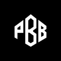 pbb bokstavslogotypdesign med polygonform. pbb polygon och kubform logotypdesign. pbb hexagon vektor logotyp mall vita och svarta färger. pbb monogram, affärs- och fastighetslogotyp.