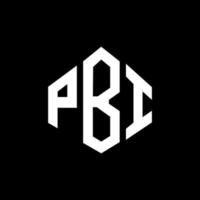 Pbi-Brief-Logo-Design mit Polygonform. pbi-polygon- und würfelform-logo-design. pbi Sechseck-Vektor-Logo-Vorlage in weißen und schwarzen Farben. pbi-monogramm, geschäfts- und immobilienlogo. vektor