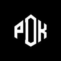 pdk bokstavslogotypdesign med polygonform. pdk polygon och kubform logotypdesign. pdk hexagon vektor logotyp mall vita och svarta färger. pdk-monogram, affärs- och fastighetslogotyp.