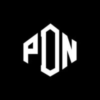 pdn brev logotyp design med polygon form. pdn polygon och kubform logotypdesign. pdn hexagon vektor logotyp mall vita och svarta färger. pdn-monogram, affärs- och fastighetslogotyp.