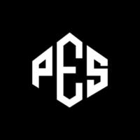 pes-Buchstaben-Logo-Design mit Polygonform. pes-polygon- und würfelform-logo-design. pes Sechseck-Vektor-Logo-Vorlage in weißen und schwarzen Farben. pes-monogramm, geschäfts- und immobilienlogo. vektor