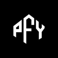 pfy-Buchstaben-Logo-Design mit Polygonform. pfy Polygon- und Würfelform-Logo-Design. pfy Sechseck-Vektor-Logo-Vorlage in weißen und schwarzen Farben. pfy-monogramm, geschäfts- und immobilienlogo. vektor